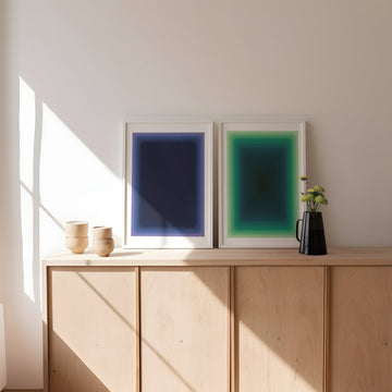 Dark Matter Set of 2 Tonal Abstract Prints wall - art - picture - poster