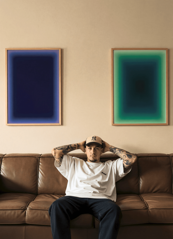 Dark Matter Set of 2 Tonal Abstract Prints
