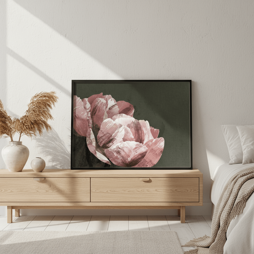Dark Peony by Deer Muskeeter wall - art - picture - poster