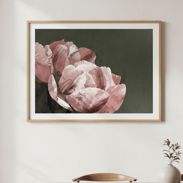 Dark Peony by Dear Muskeeter | Art & Canvas Print