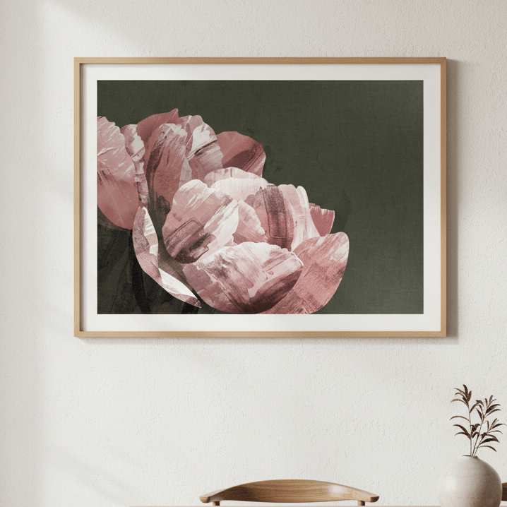 Dark Peony by Deer Muskeeter wall - art - picture - poster