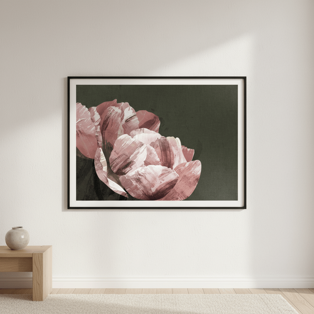 Dark Peony by Deer Muskeeter wall - art - picture - poster