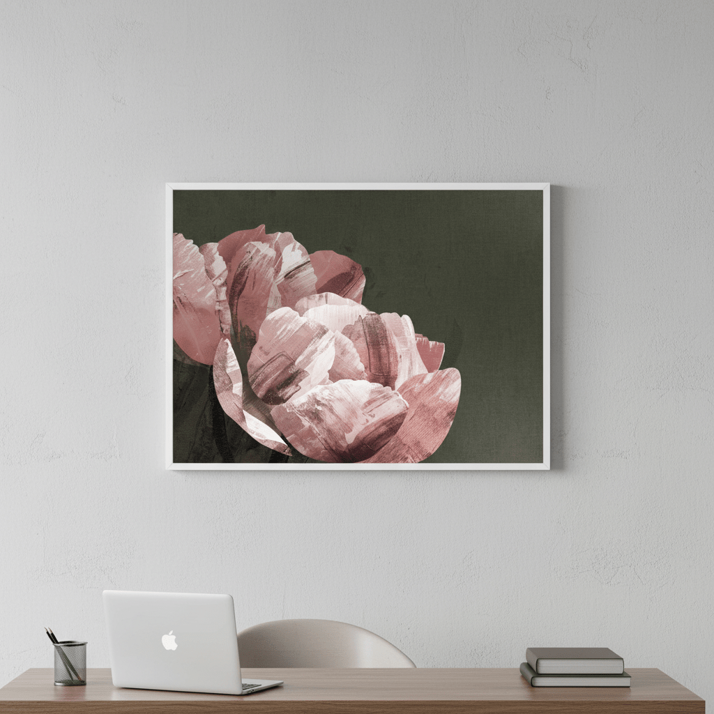 Dark Peony by Deer Muskeeter wall - art - picture - poster