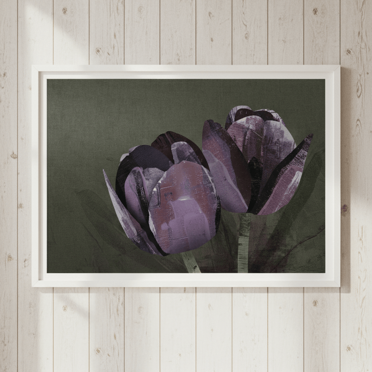 Dark Tulip by Deer Muskeeter wall - art - picture - poster