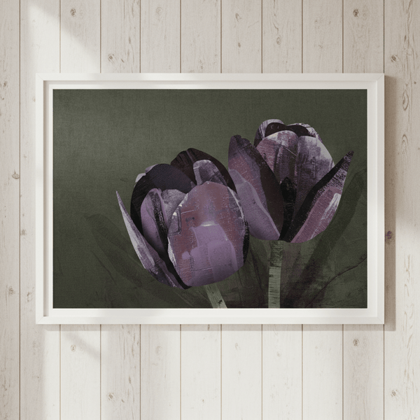 Dark Tulip by Dear Muskeeter | Art & Canvas Print