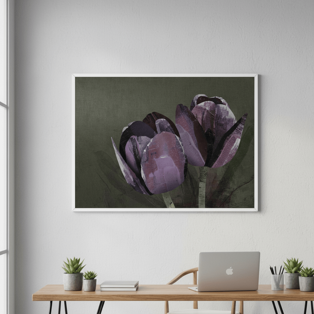 Dark Tulip by Deer Muskeeter wall - art - picture - poster
