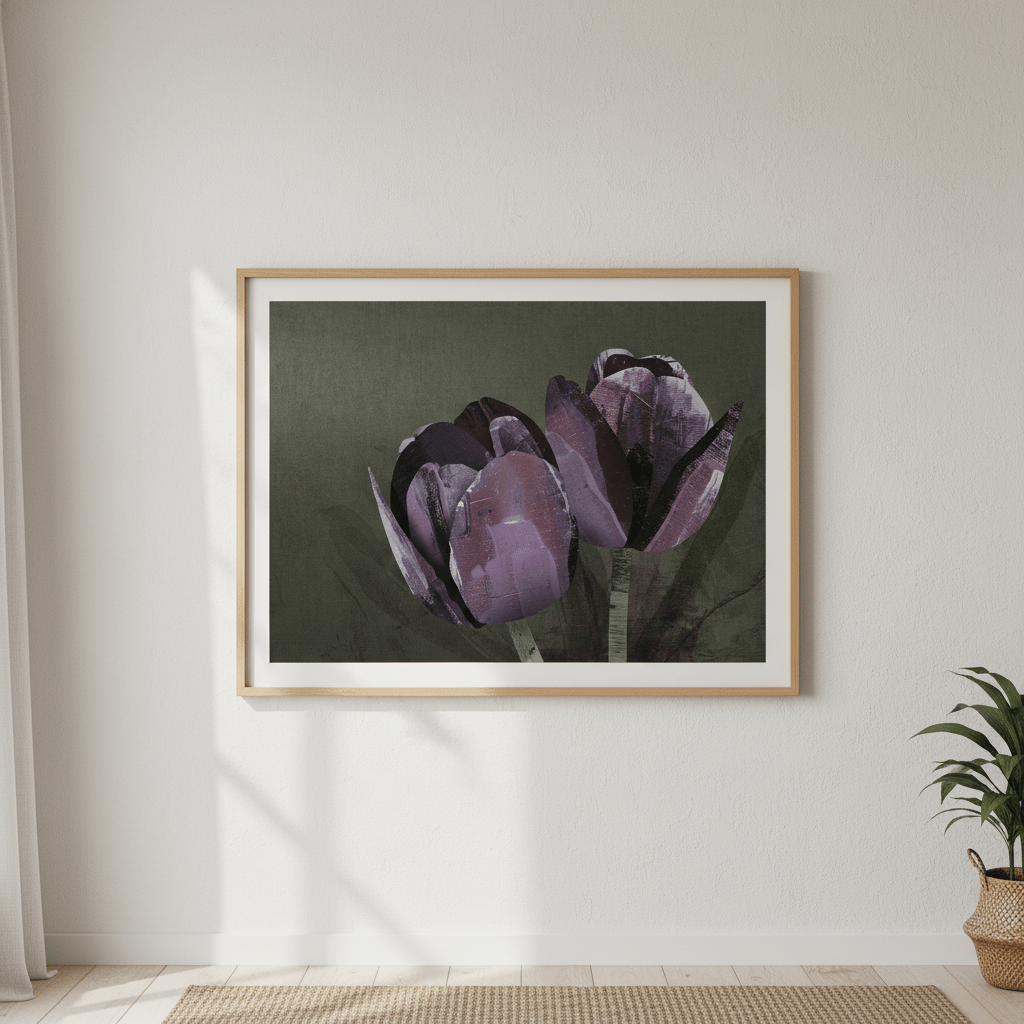 Dark Tulip by Deer Muskeeter wall - art - picture - poster