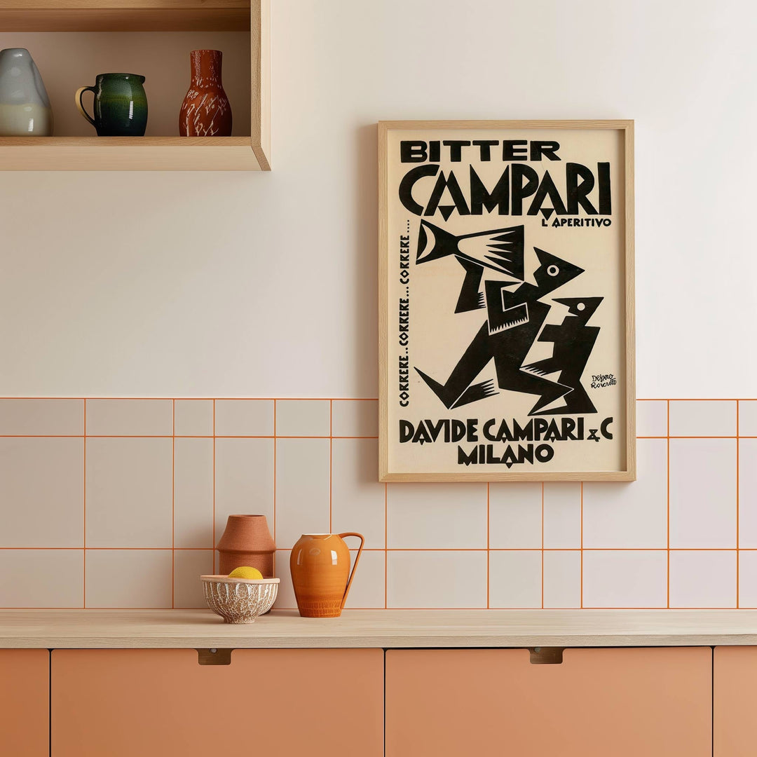 Davide Campari Bitter Vintage Poster wall - art - picture - poster