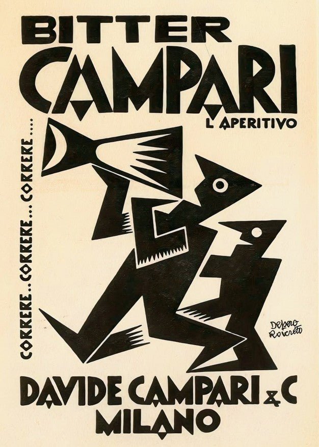 Davide Campari Bitter Vintage Poster bar art food and drink frame
