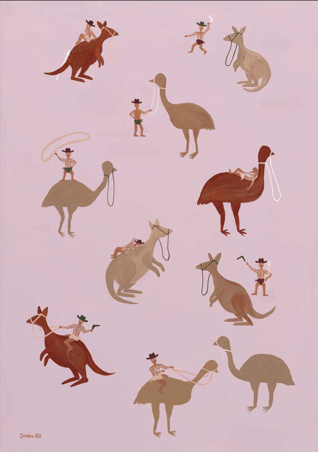 Deadly Riders Club Indigenous Artwork by Domica Hill,frame