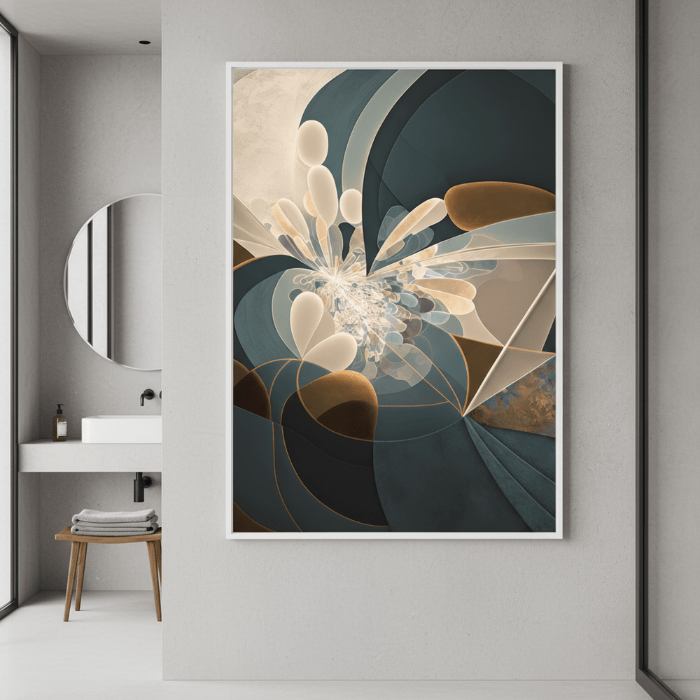 Deep blue Fractal by Bella Eve wall - art - picture - poster