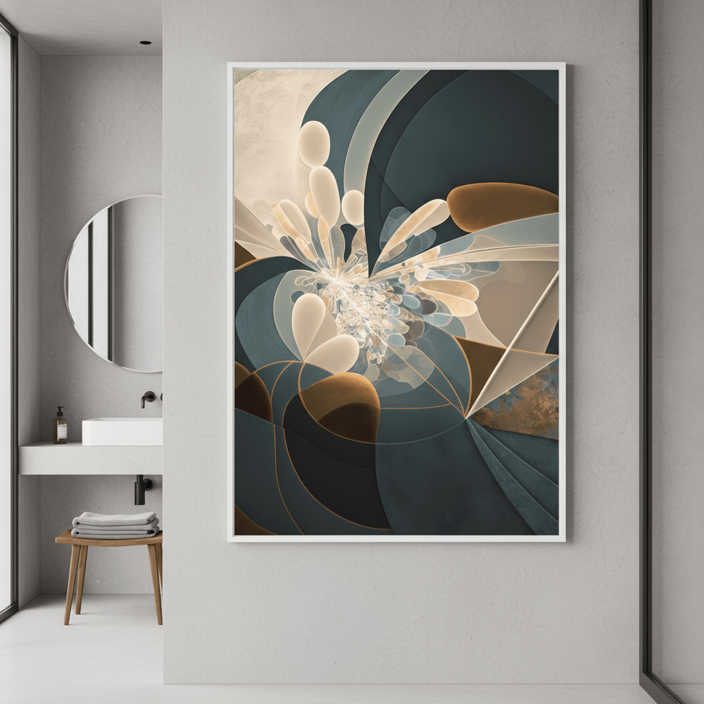 Deep blue Fractal by Bella Eve wall - art - picture - poster