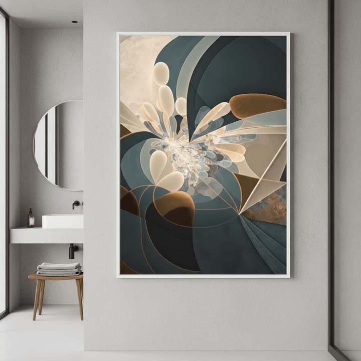 Deep blue Fractal by Bella Eve wall - art - picture - poster