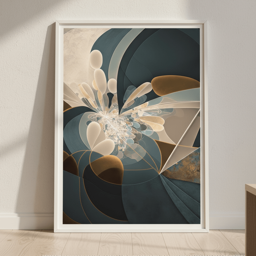 Deep blue Fractal by Bella Eve wall - art - picture - poster