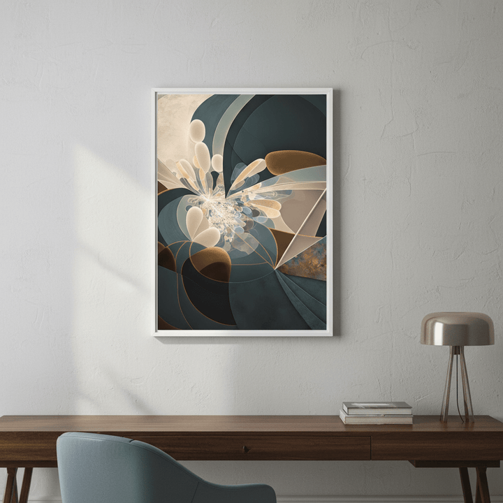 Deep blue Fractal by Bella Eve wall - art - picture - poster