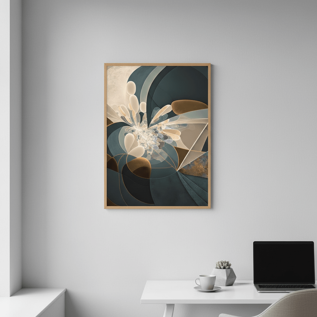 Deep blue Fractal by Bella Eve wall - art - picture - poster