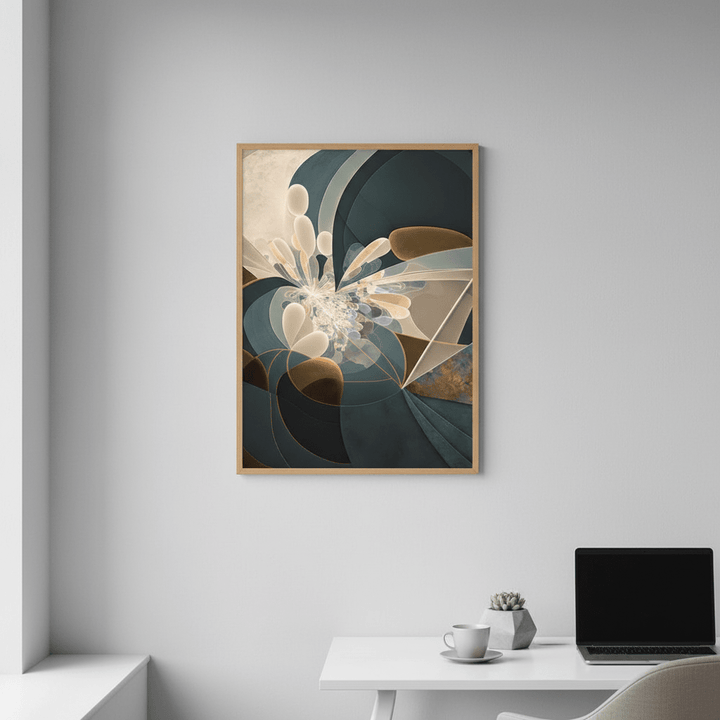 Deep blue Fractal by Bella Eve wall - art - picture - poster