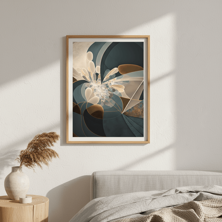 Deep blue Fractal by Bella Eve wall - art - picture - poster