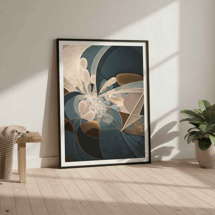 Deep blue Fractal by Bella Eve wall - art - picture - poster