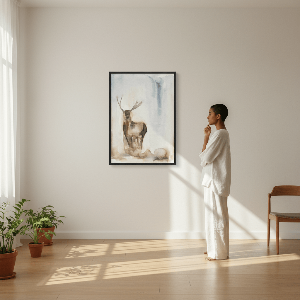 Deer in the Fog by Meredith O'Neal wall - art - picture - poster