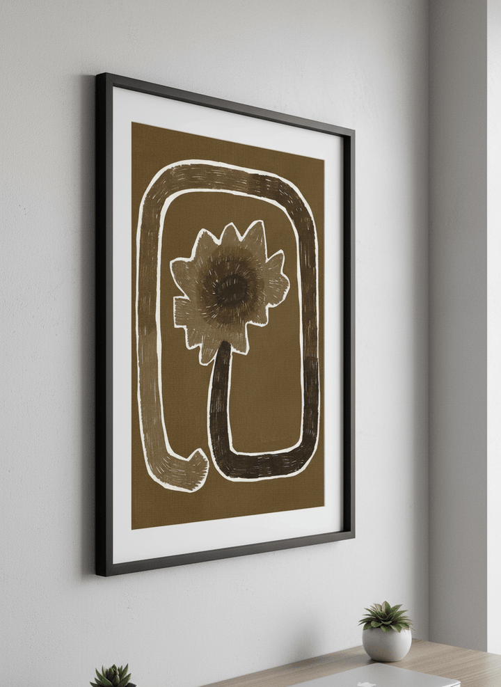 Contemporary wall art featured in a bright modern office workspace