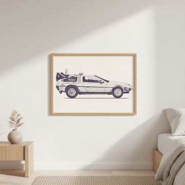 Delorean by Florent Bodart wall - art - picture - poster