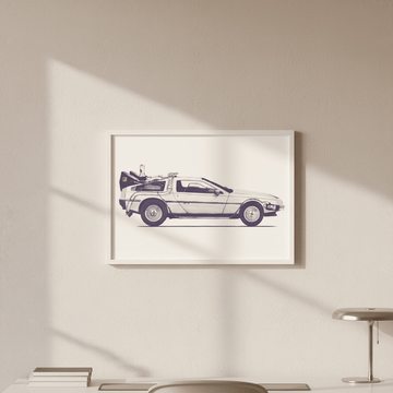 Delorean by Florent Bodart wall - art - picture - poster