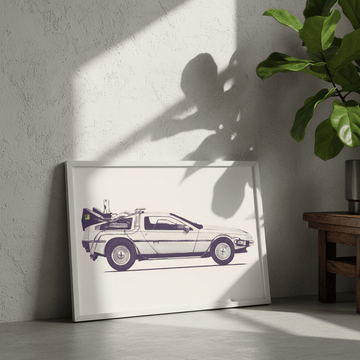 Delorean by Florent Bodart wall - art - picture - poster