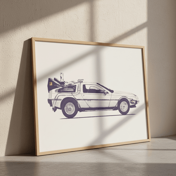 Delorean by Florent Bodart wall - art - picture - poster