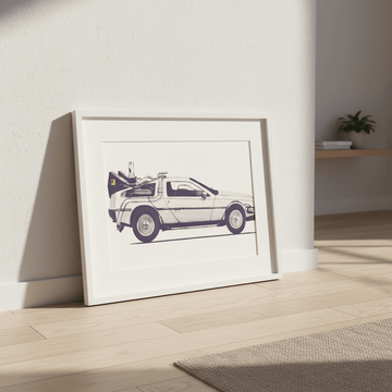 Delorean by Florent Bodart wall - art - picture - poster