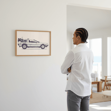 Delorean by Florent Bodart wall - art - picture - poster