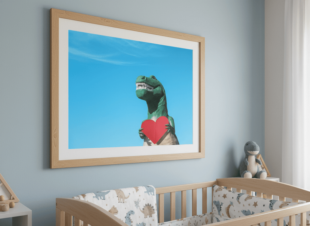 Soft neutral wall art styled in a serene nursery with pastel tones
