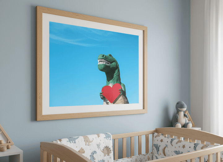 Soft neutral wall art styled in a serene nursery with pastel tones