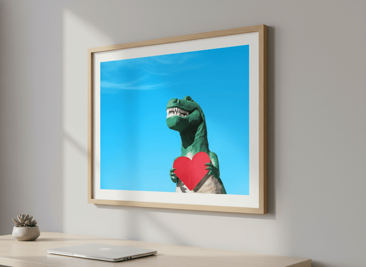 Contemporary wall art featured in a bright modern office workspace