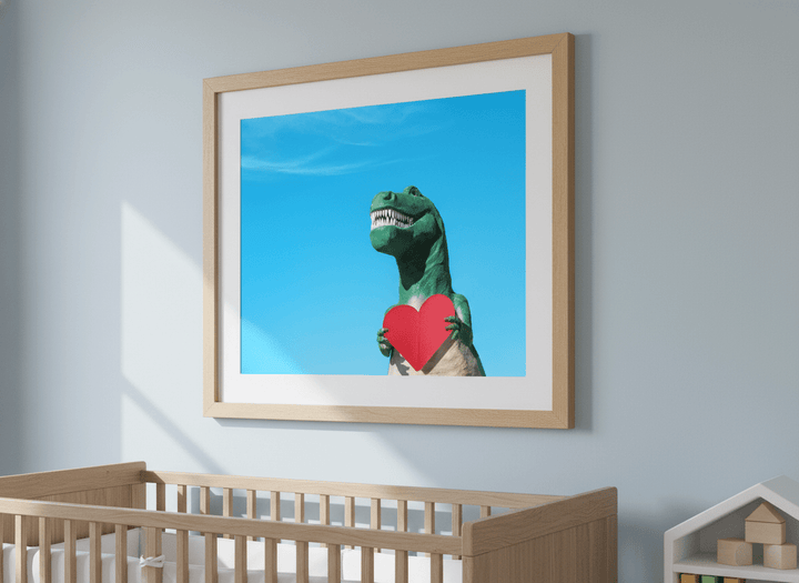 Soft neutral wall art styled in a serene nursery with pastel tones