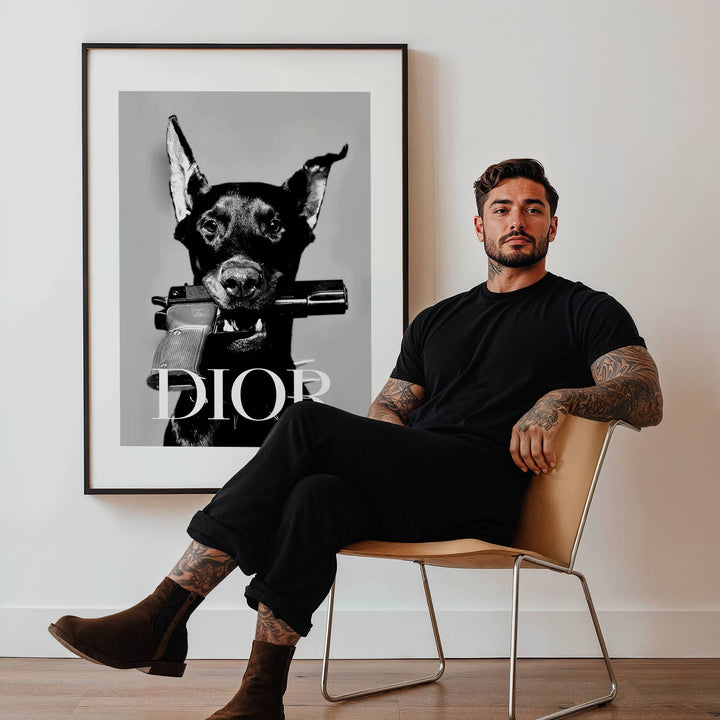 Dior Dobermann Photograph wall - art - picture - poster