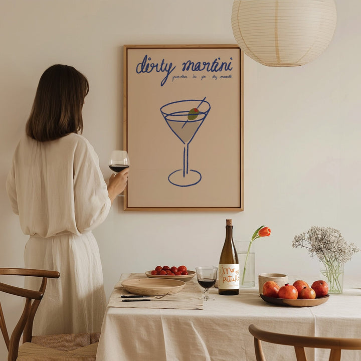 Dirti Martini Recipe Bar Art by Lucia Sankovic - Style My Wall