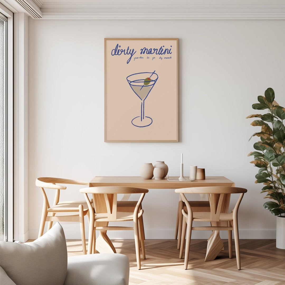 Dirti Martini Recipe Bar Art by Lucia Sankovic - Style My Wall