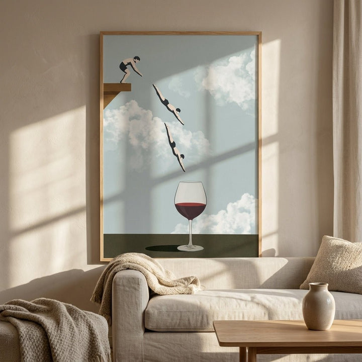 Dive Into Wine wall - art - picture - poster
