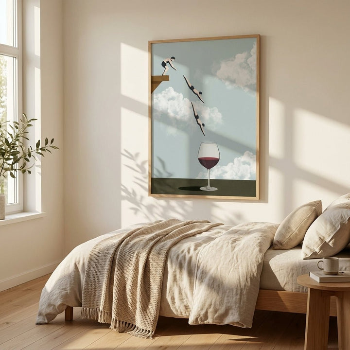 Dive Into Wine wall - art - picture - poster