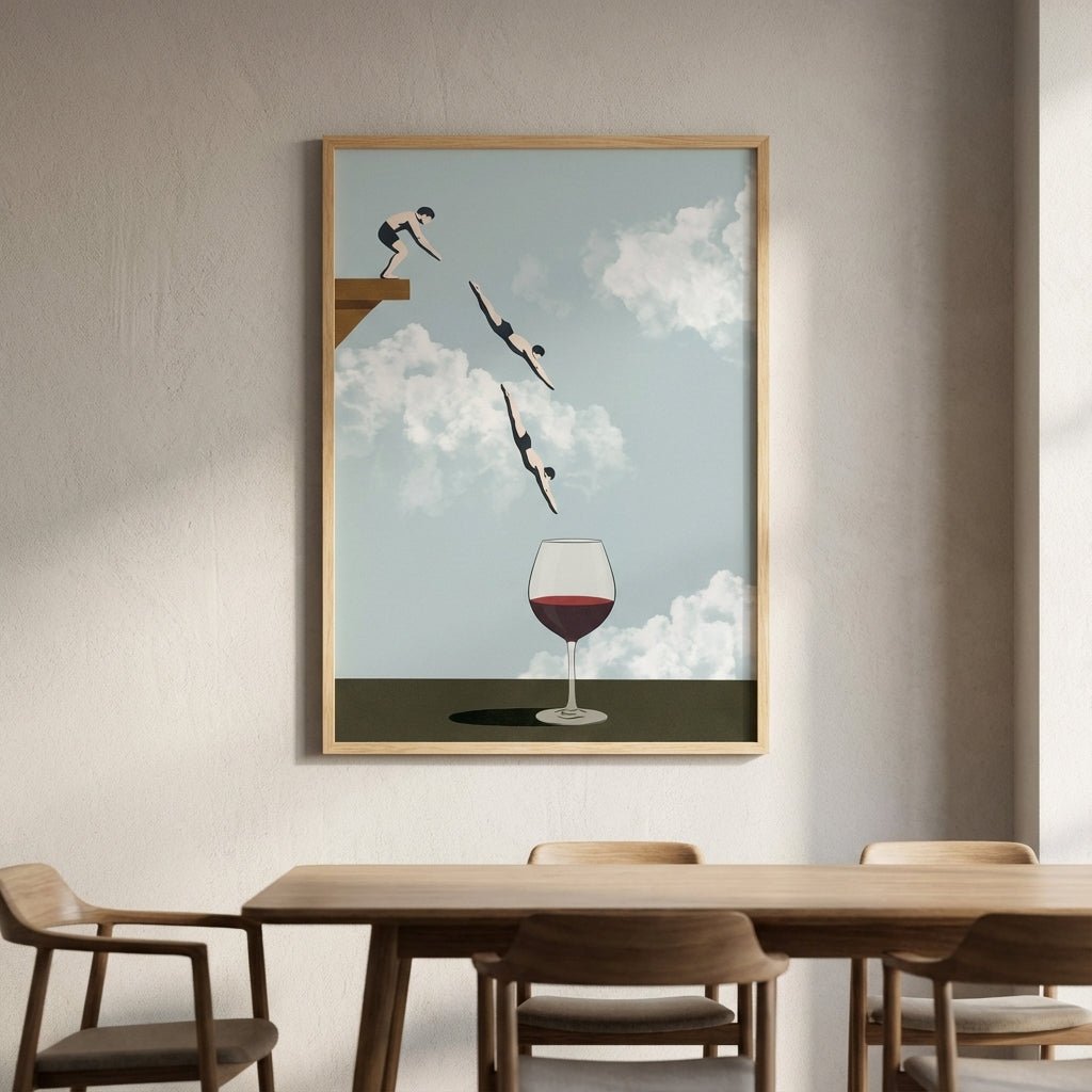 Dive Into Wine wall - art - picture - poster