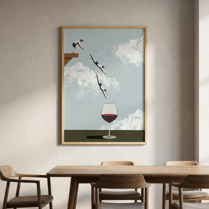 Dive Into Wine wall - art - picture - poster