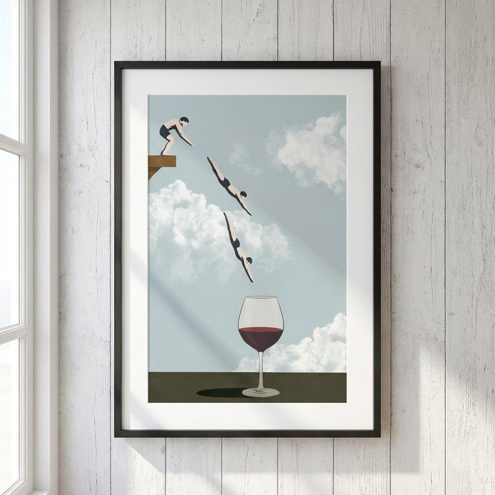 Dive Into Wine wall - art - picture - poster
