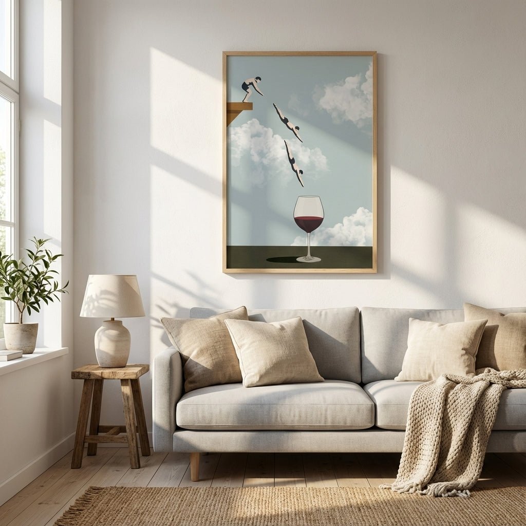 Dive Into Wine wall - art - picture - poster