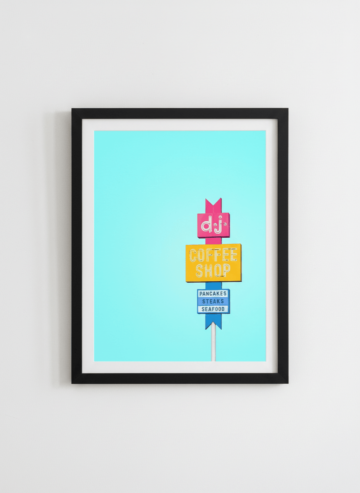 Contemporary wall art featured in a bright modern office workspace