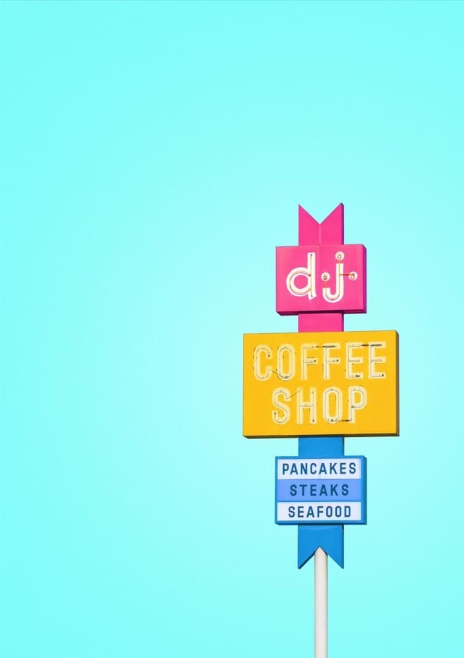 DJ Coffee Shop Vintage Sign By Tom Windeknecht