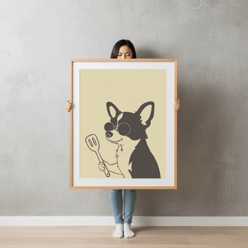 Doggo Spatula Cooking Kitchen Wall Art wall - art - picture - poster