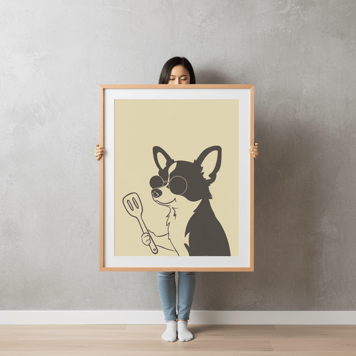 Doggo Spatula Cooking Kitchen Wall Art wall - art - picture - poster