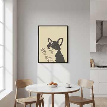 Doggo Spatula Cooking Kitchen Wall Art wall - art - picture - poster
