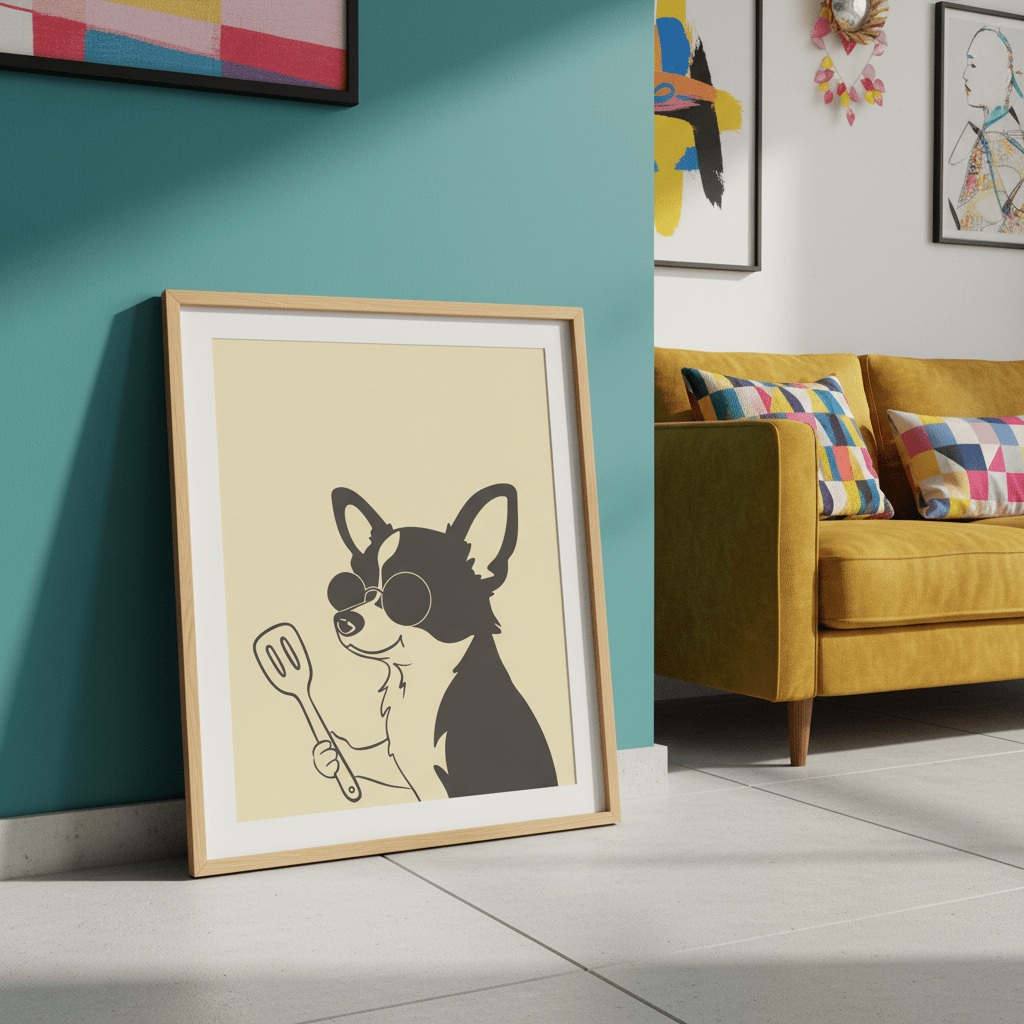 Doggo Spatula Cooking Kitchen Wall Art wall - art - picture - poster